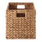 Casafield 10.5" x 10.5" Water Hyacinth Storage Basket Sets, Storage Organizers, Woven Wicker Cubes for Bathroom, Bedroom, Laundry, Shelves